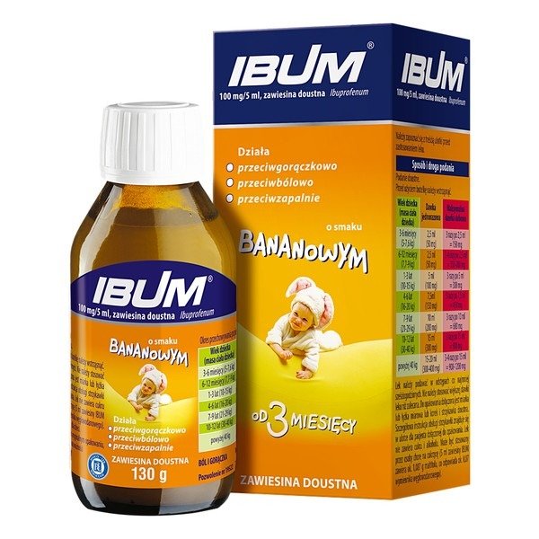 Ibum Forte Zawiesina Doustna Dla Dzieci Od 3 Miesiąca Smak Bananowy 200mg5ml 100ml